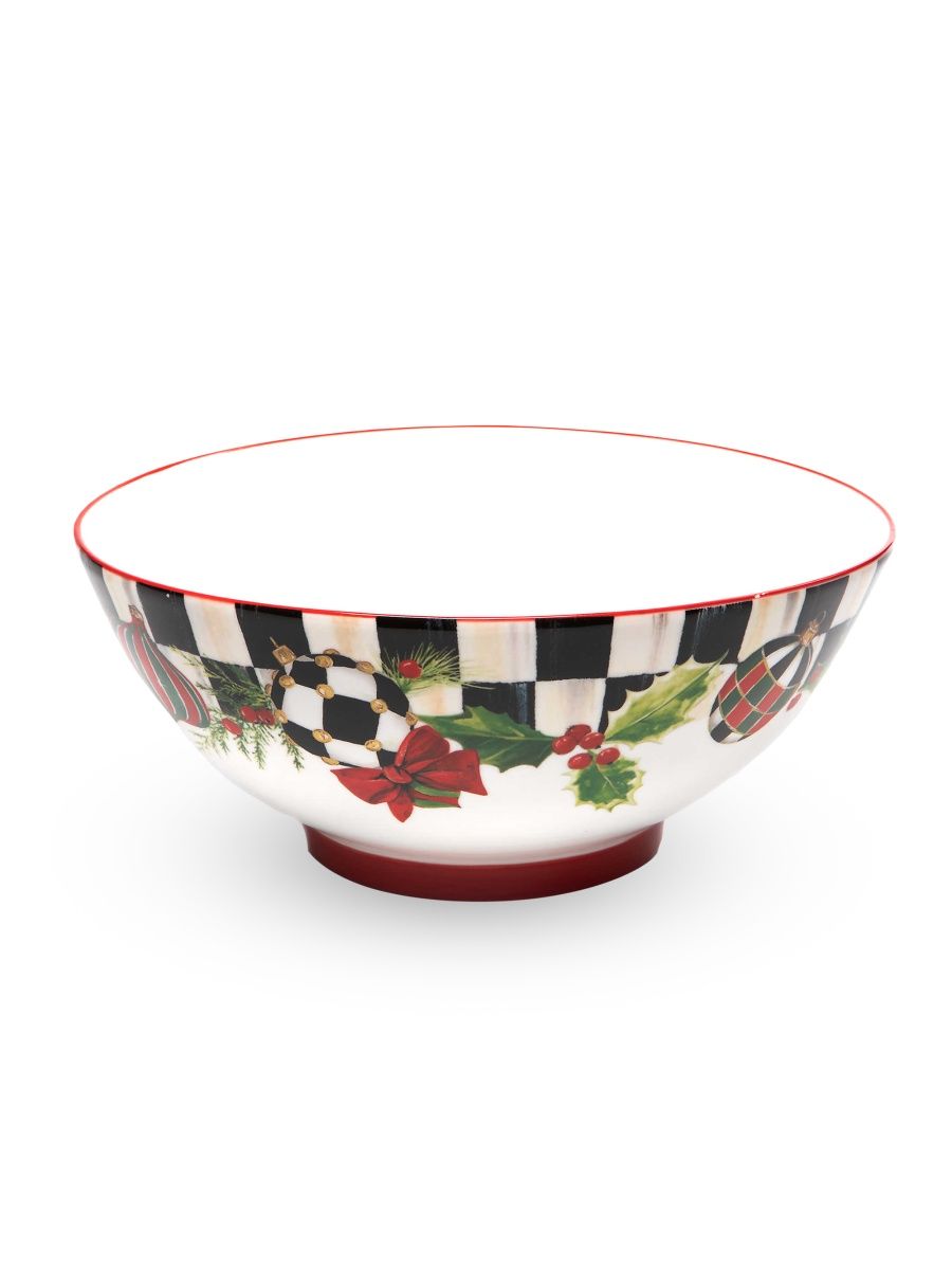 MacKenzie-Childs Deck The Halls Serving Bowl