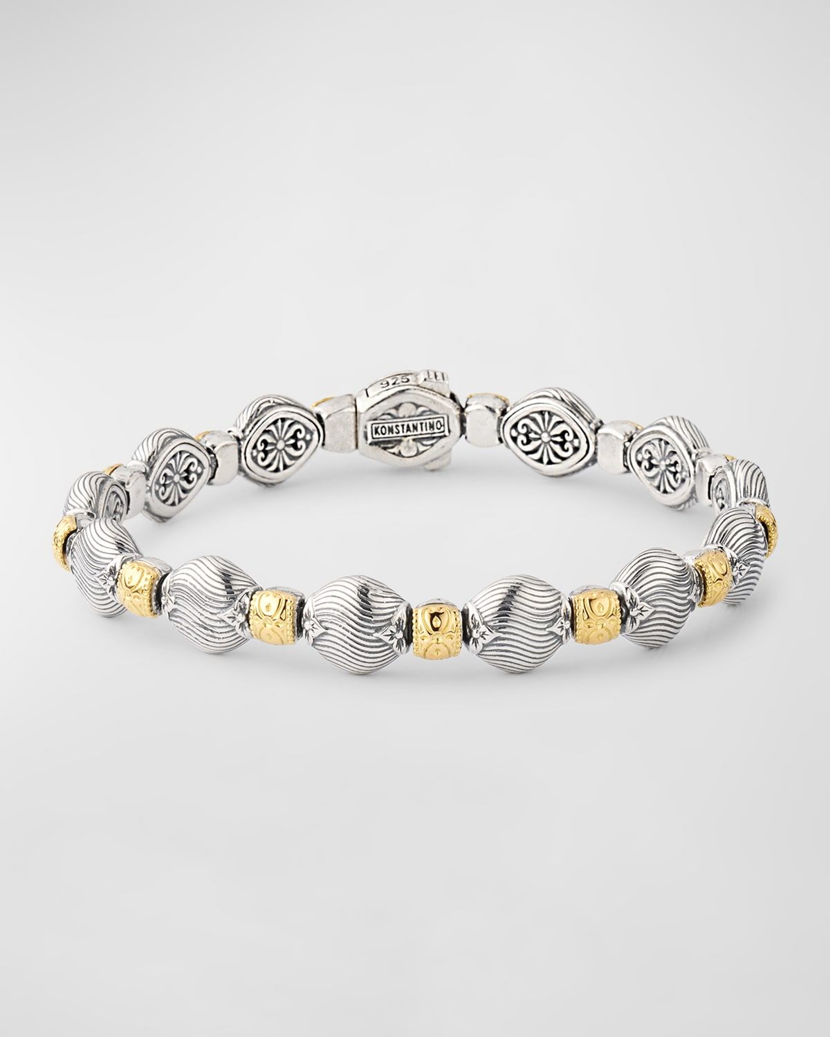 Sterling Silver and 18K Yellow Gold Bracelet