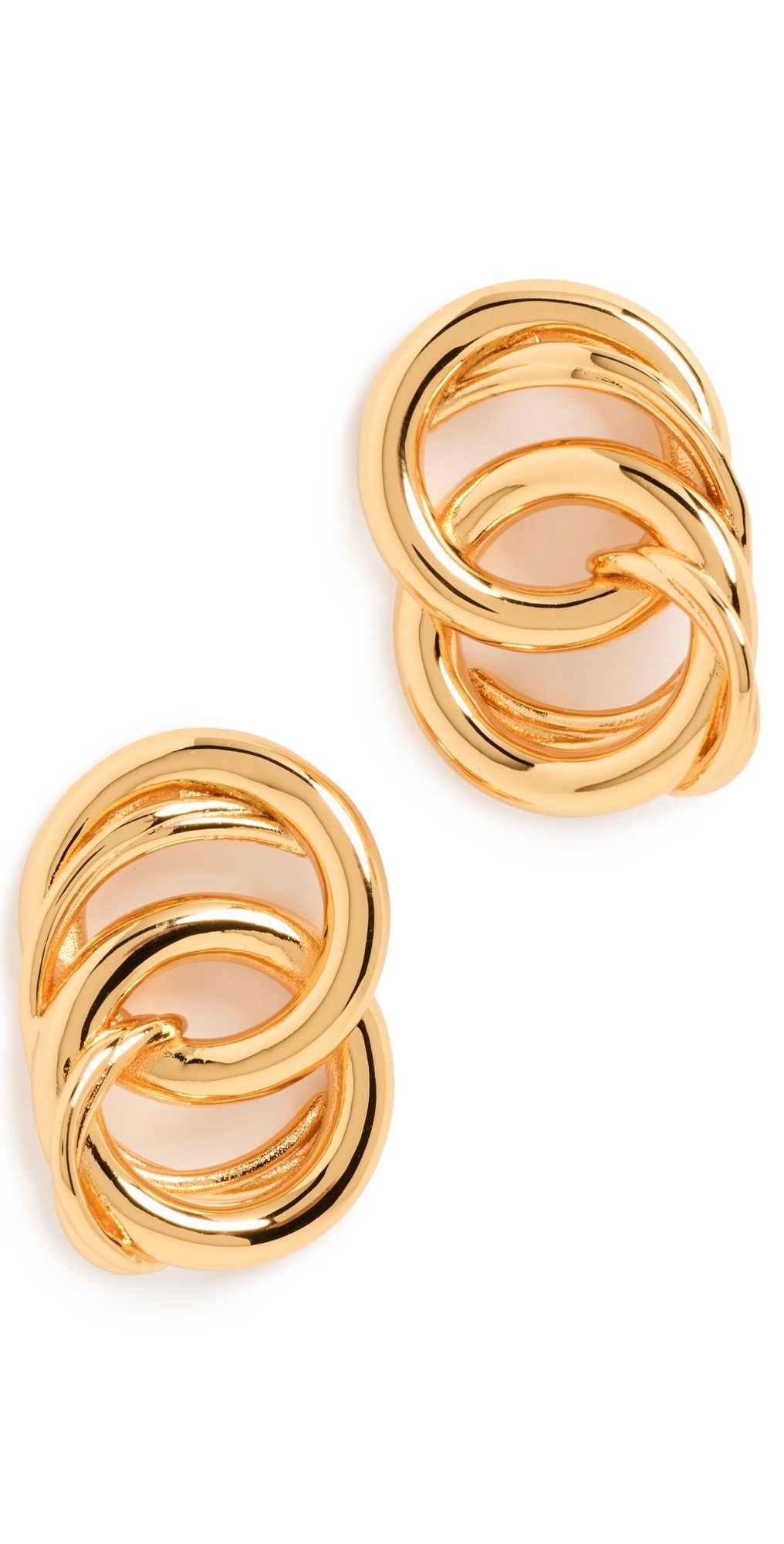 Galley Los Angeles Triple Infinity Earrings Gold One Size
