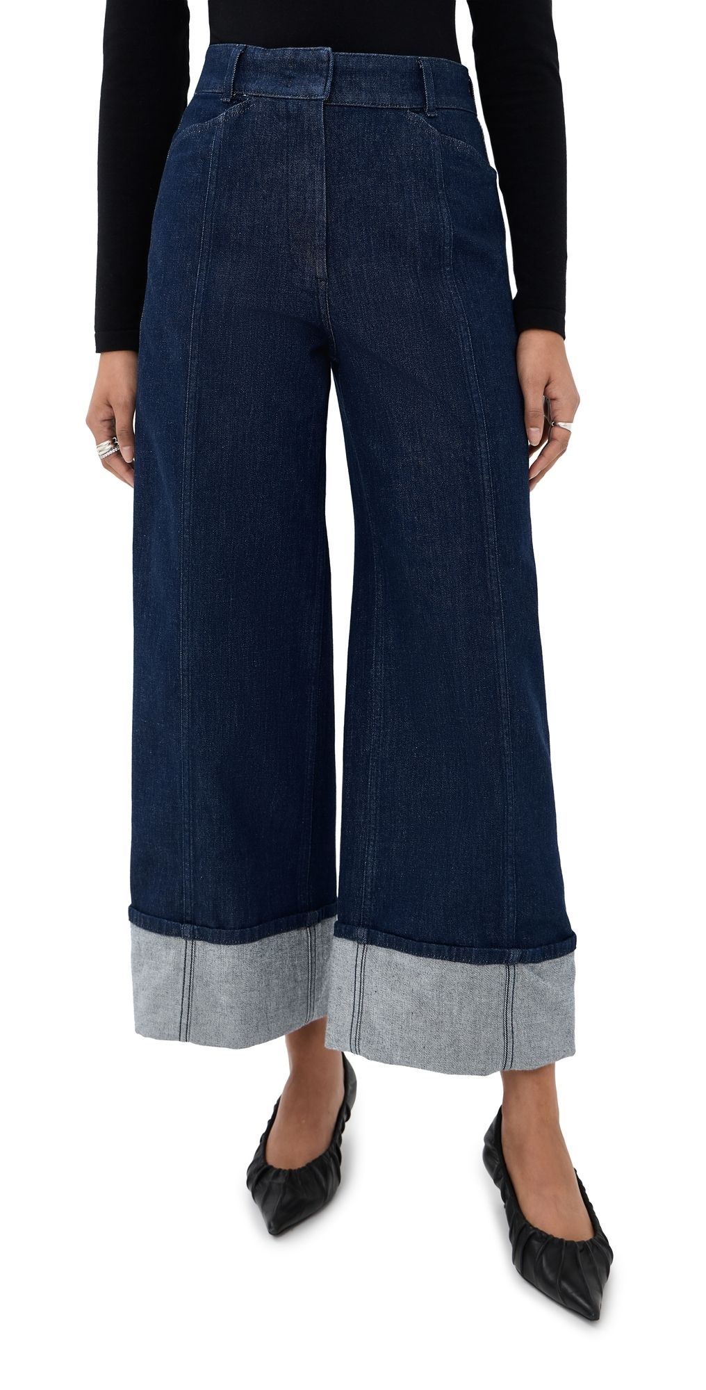 Another Tomorrow Denim Cuff Pants Rinsed 36