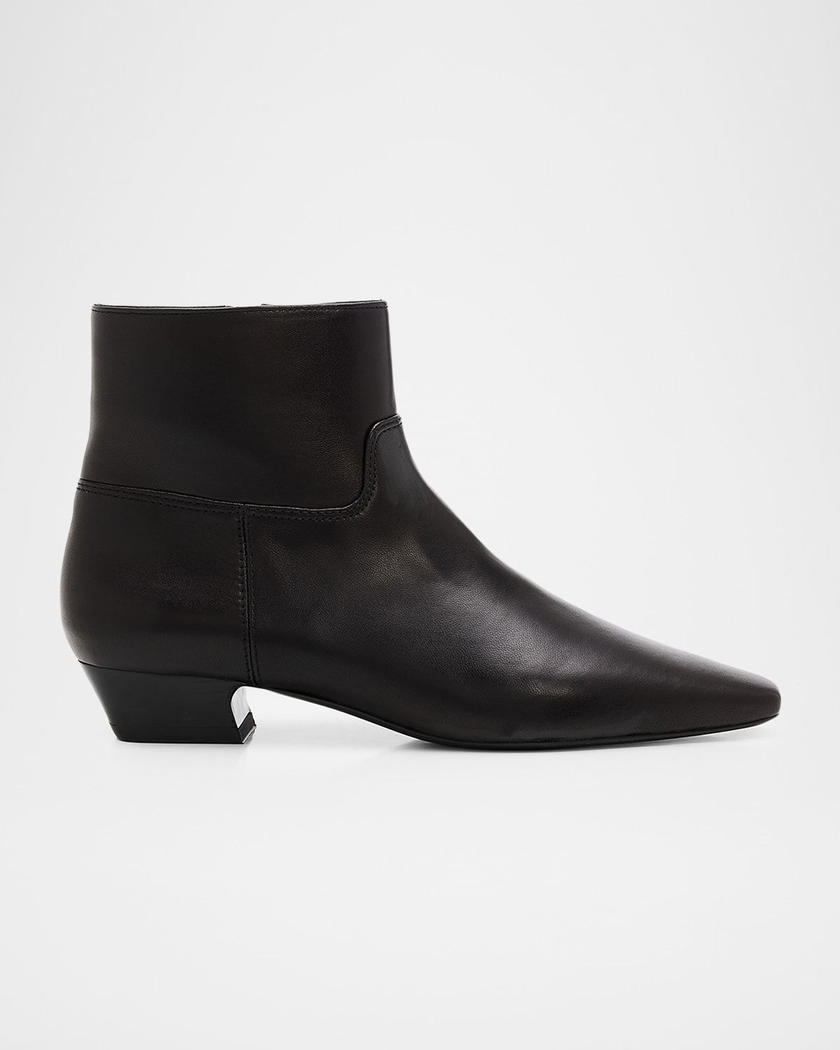 Stassi Leather Zip Ankle Boots