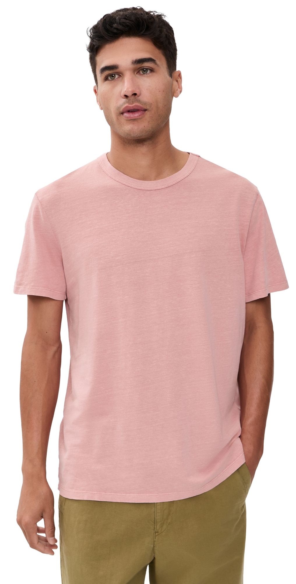 Marine Layer Relaxed Hemp Cotton Tee Withered Rose S