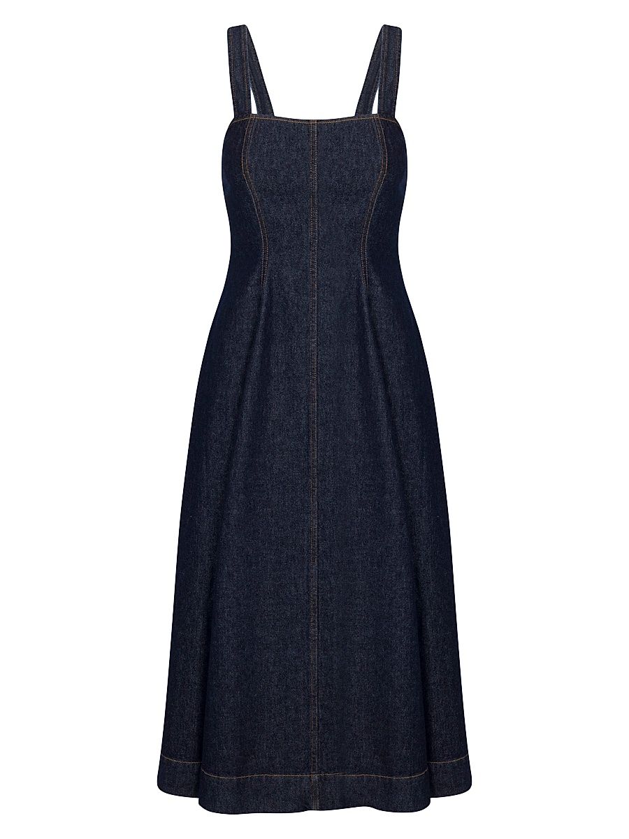 Women's Gabrielle Denim Midi-Dress - Deep Sea Wash - Size 12