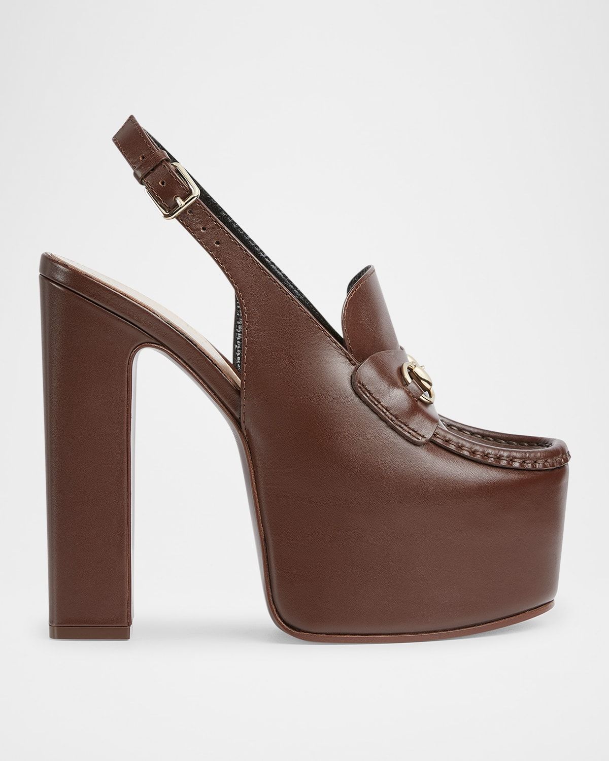 Ottavia Leather Platform Loafer Pumps