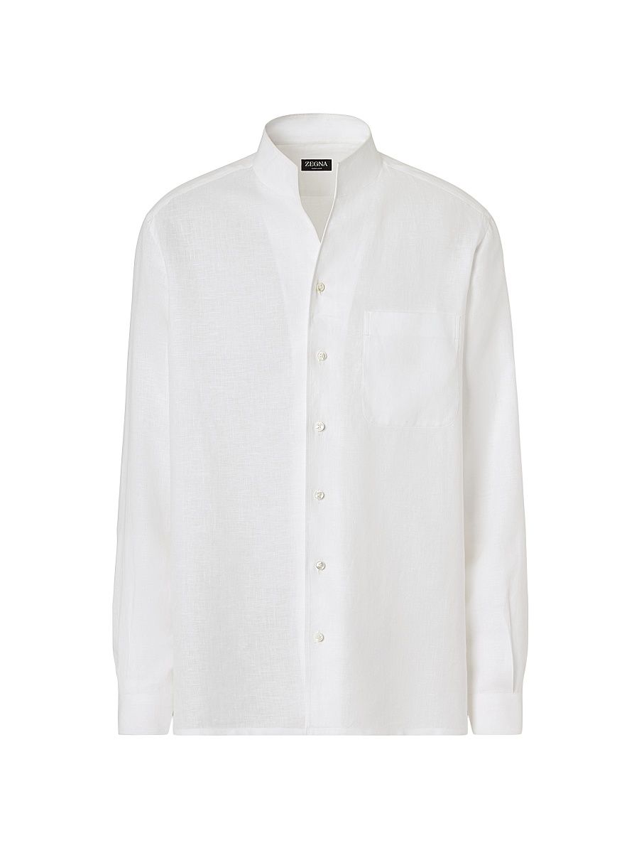 Men's Oasi Lino Shirt - White - Size XXXL