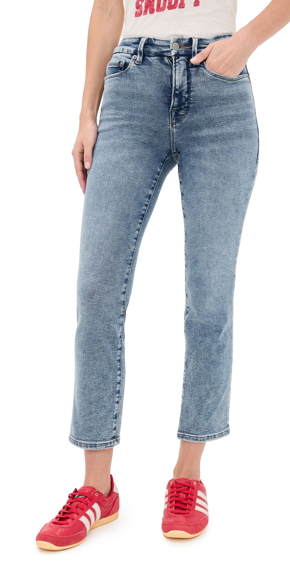 Good American Good Legs Straight Jeans Indigo988 2