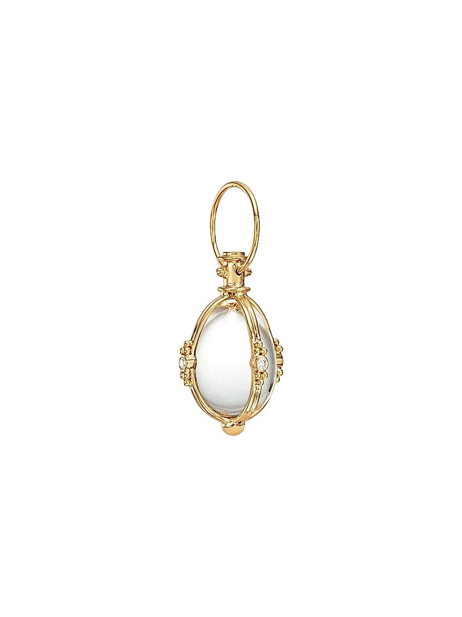 Women's Florence86 Diamond, Rock Crystal & 18K Yellow Gold Amulet Pendant - Yellow Gold
