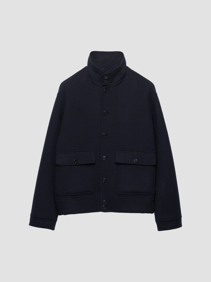 Prada Men's Cashmere Blouson Jacket - Blue - Size 48
