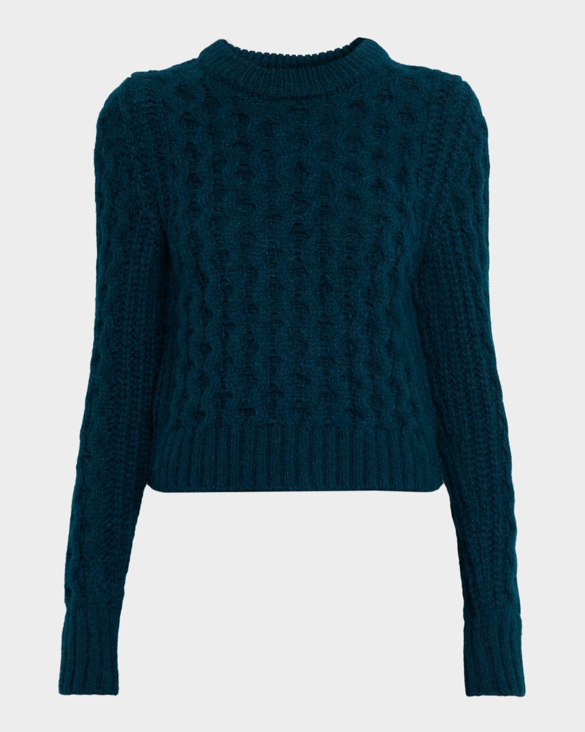 Amara Fisherman and Cable-Knit Alpaca-Blend Sweater