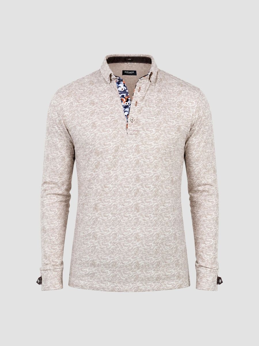 Maceoo Men's Knit Anima Polo Shirt - Grey - Size XXXL