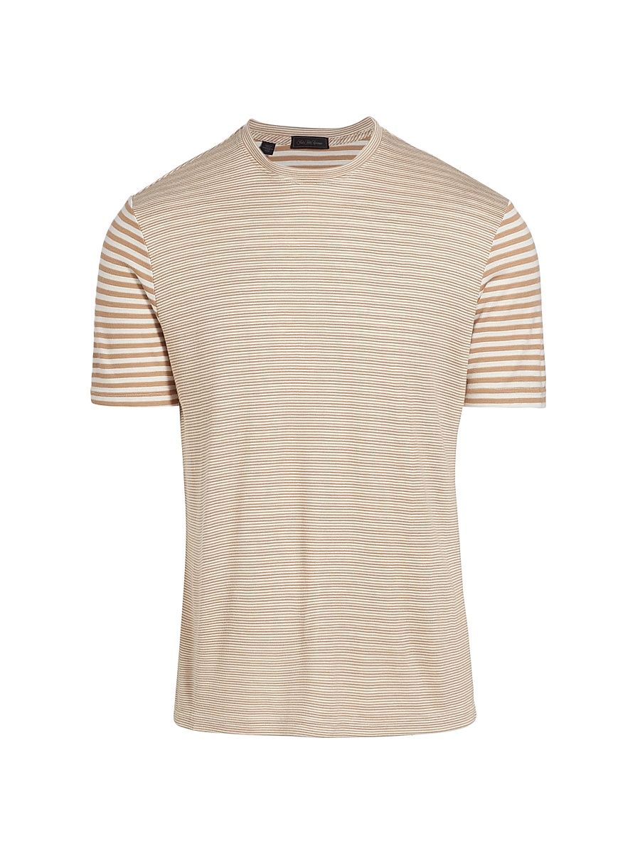 Men's COLLECTION Mini Stripe T-Shirt - Bistre - Size XL