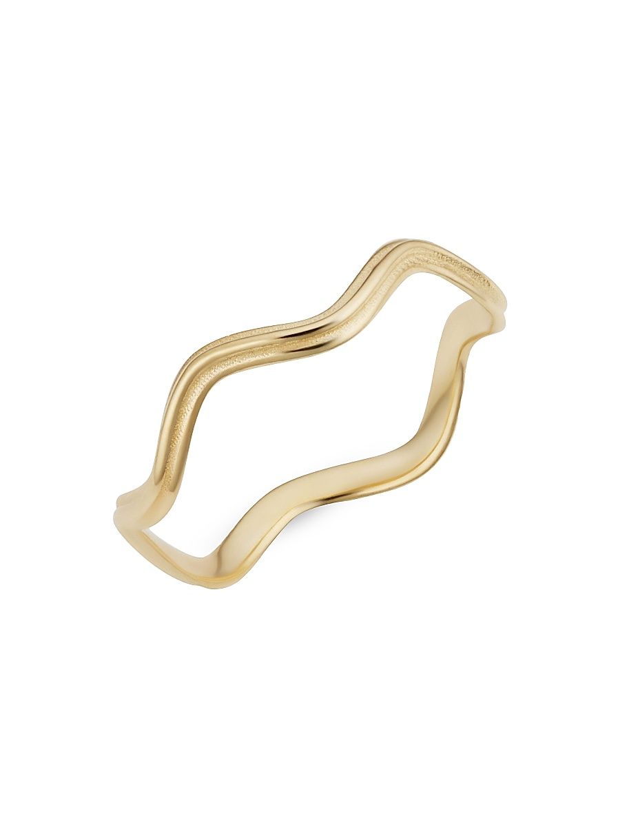 Women's 14K Yellow Solid Gold Curve Appeal Ring - Yellow Gold - Size 5