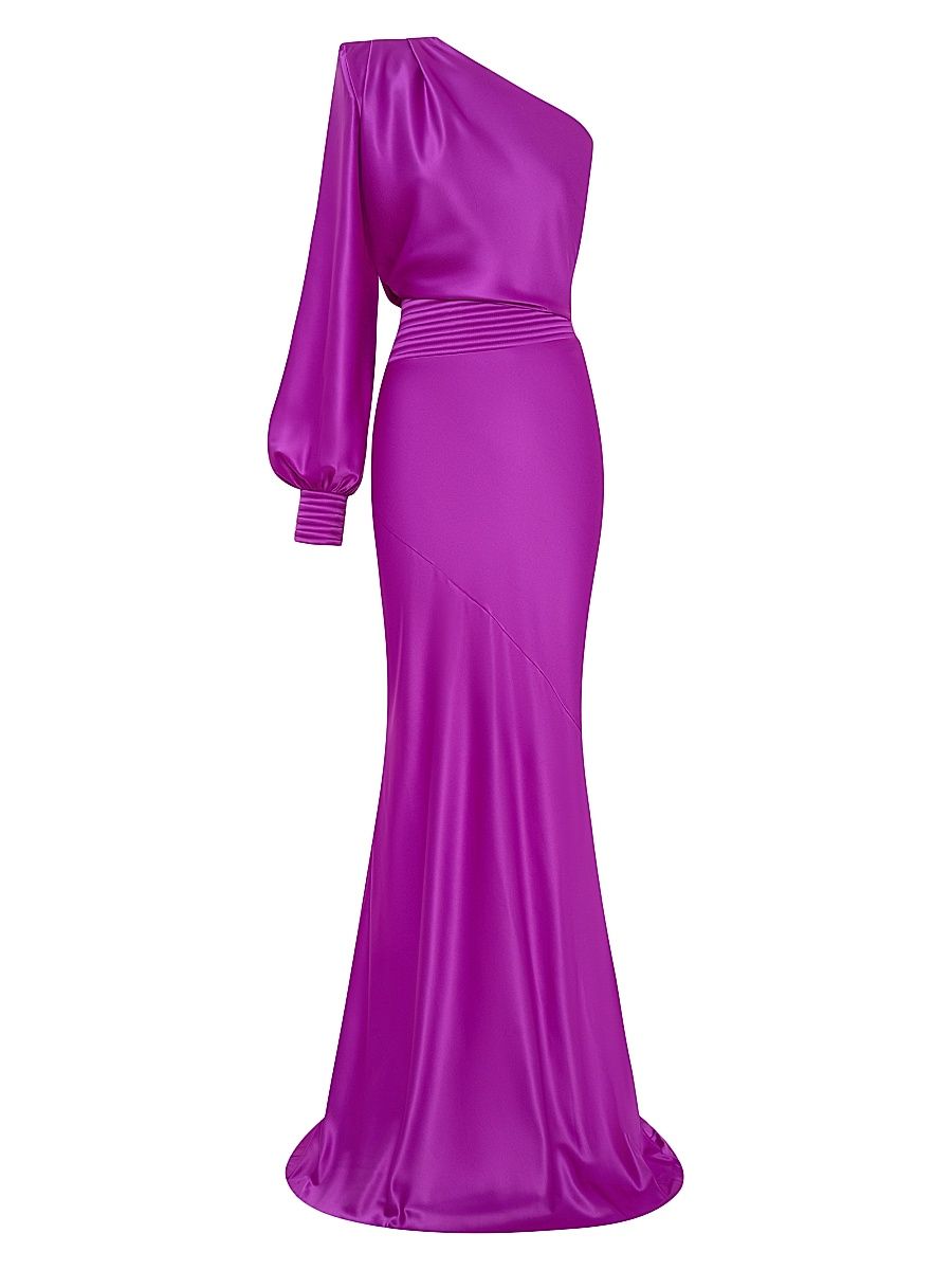 Women's Don't Look Now One-Shoulder Gown - Ruby - Size 10