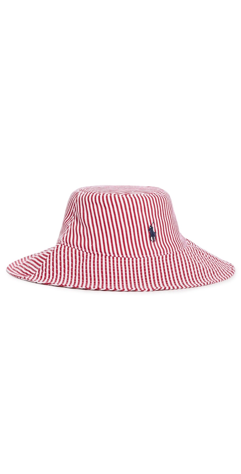 Polo Ralph Lauren Linen Sunhat Red/White One Size
