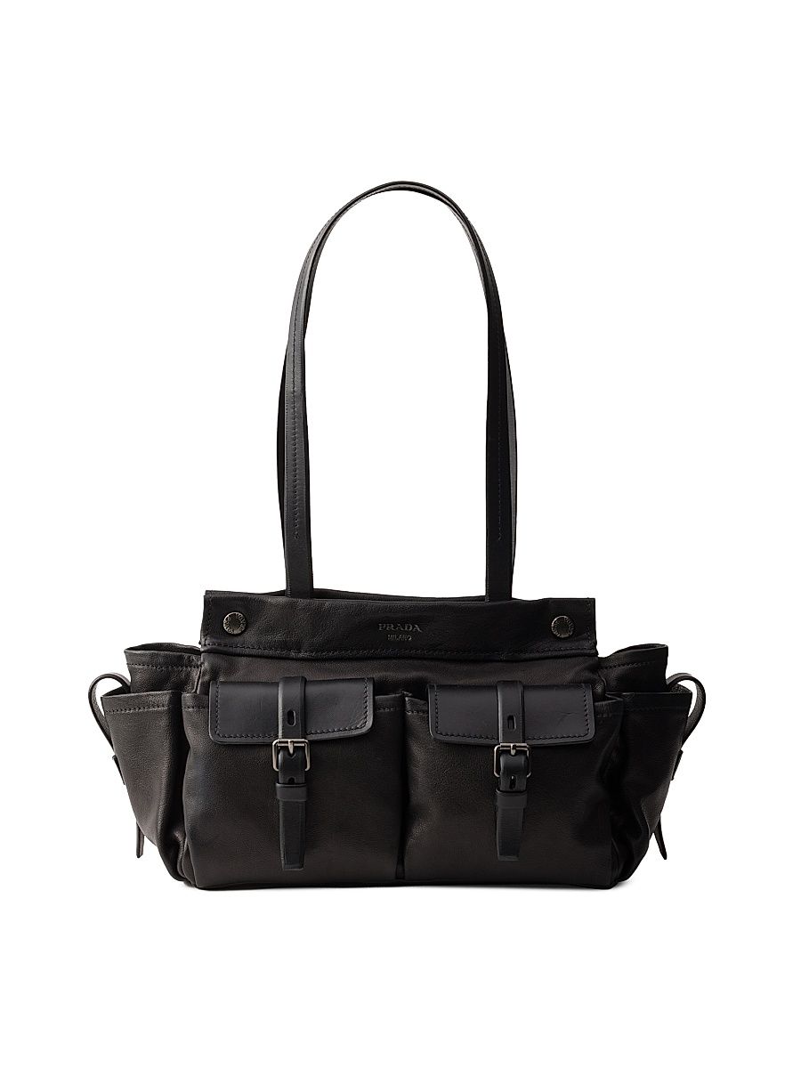 Women's Route Medium Leather Tote Bag - Black