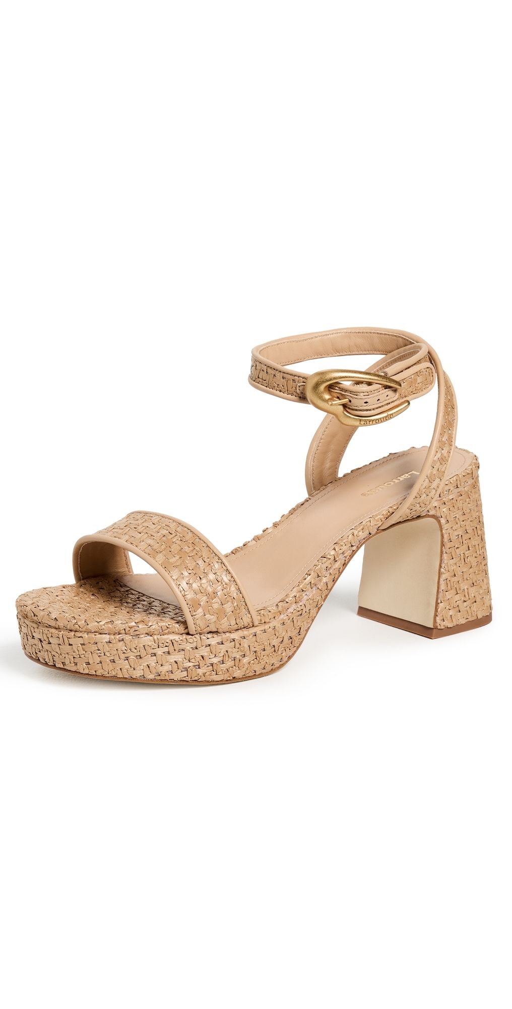Larroudé Dolly Verona Low Sandals Natural 9