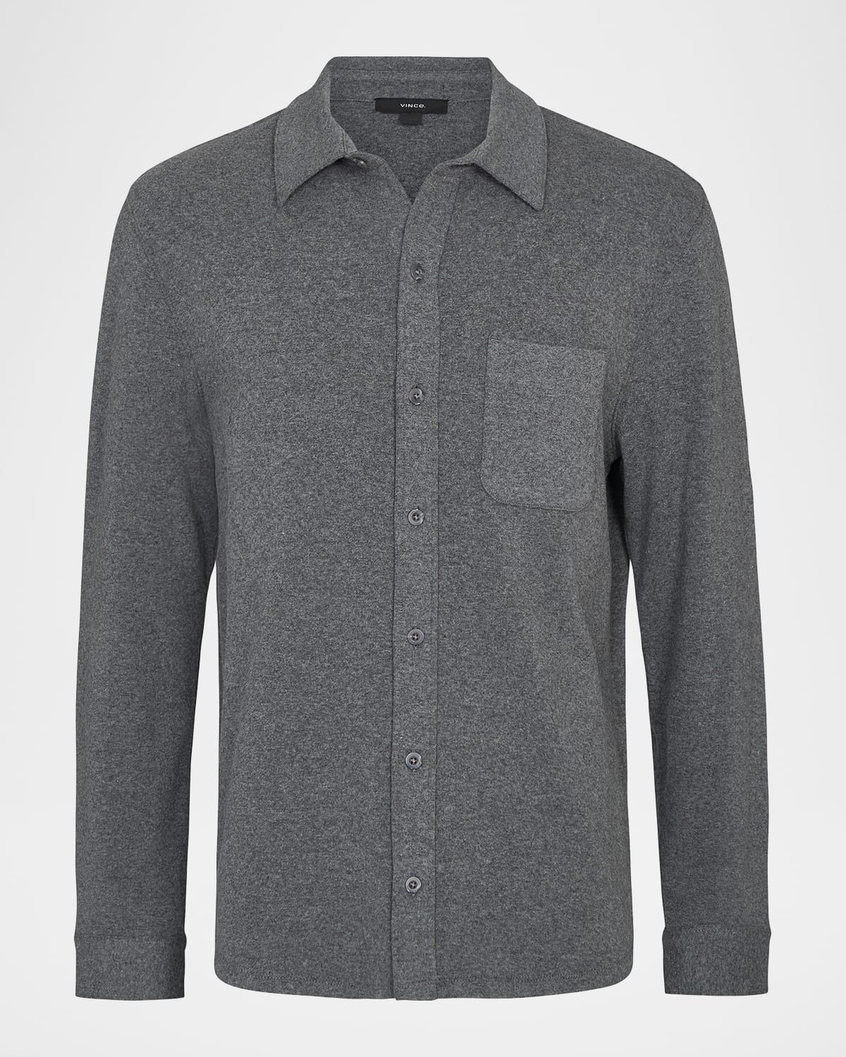 Men & apos;s Knit Cotton-Blend Button-Down Shirt