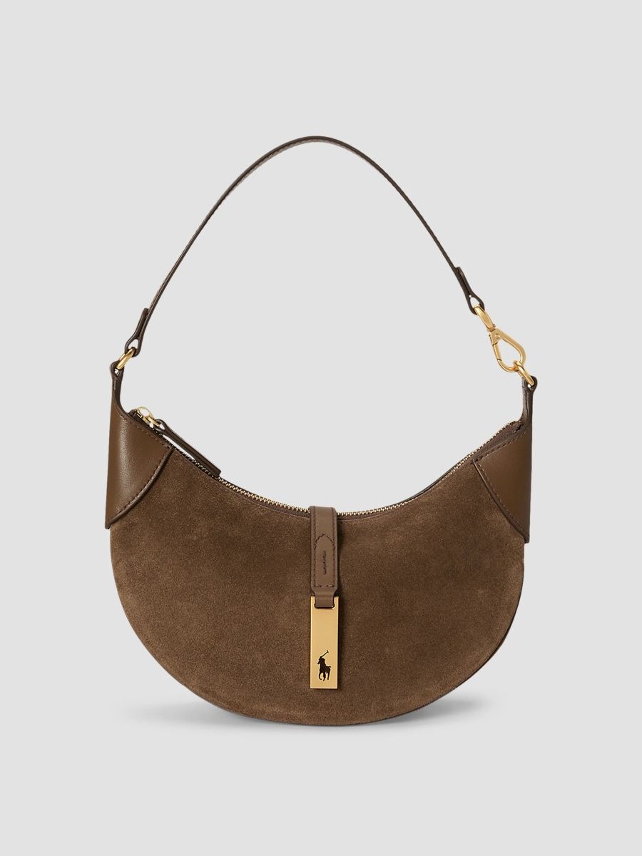 Polo Ralph Lauren Women's Suede Shoulder Bag - Gingerbread