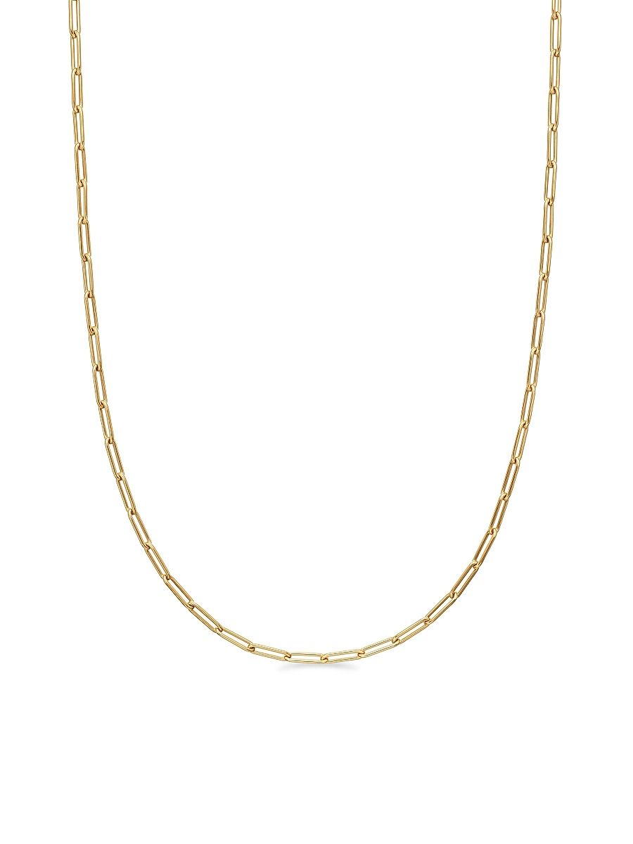 Men's Chain Link Necklace in 18K Yellow Gold - Gold - Size 20