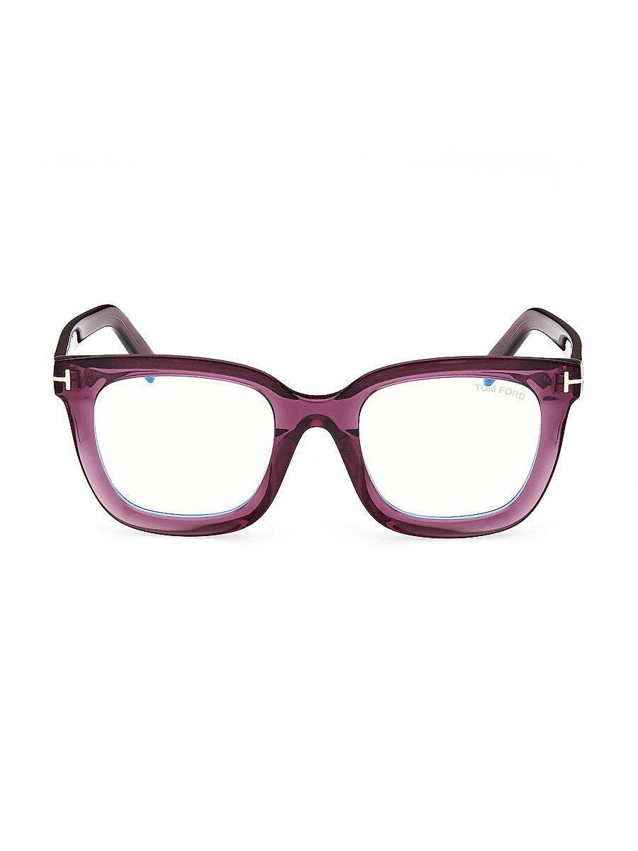 Women's Winona 51MM Blue Block Optical Glasses - Shiny Transparent Violet