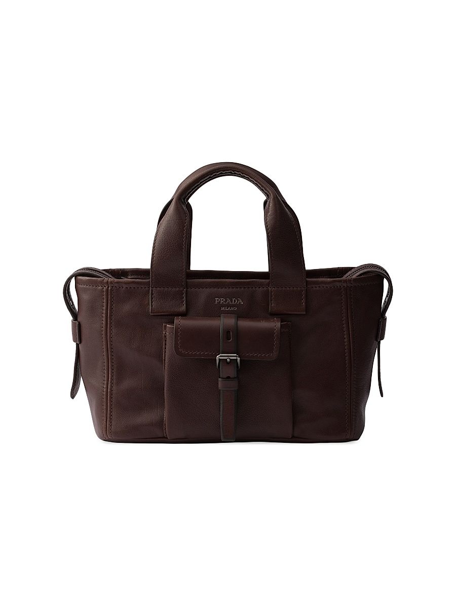 Women's Route Medium Leather Tote Bag - Brown