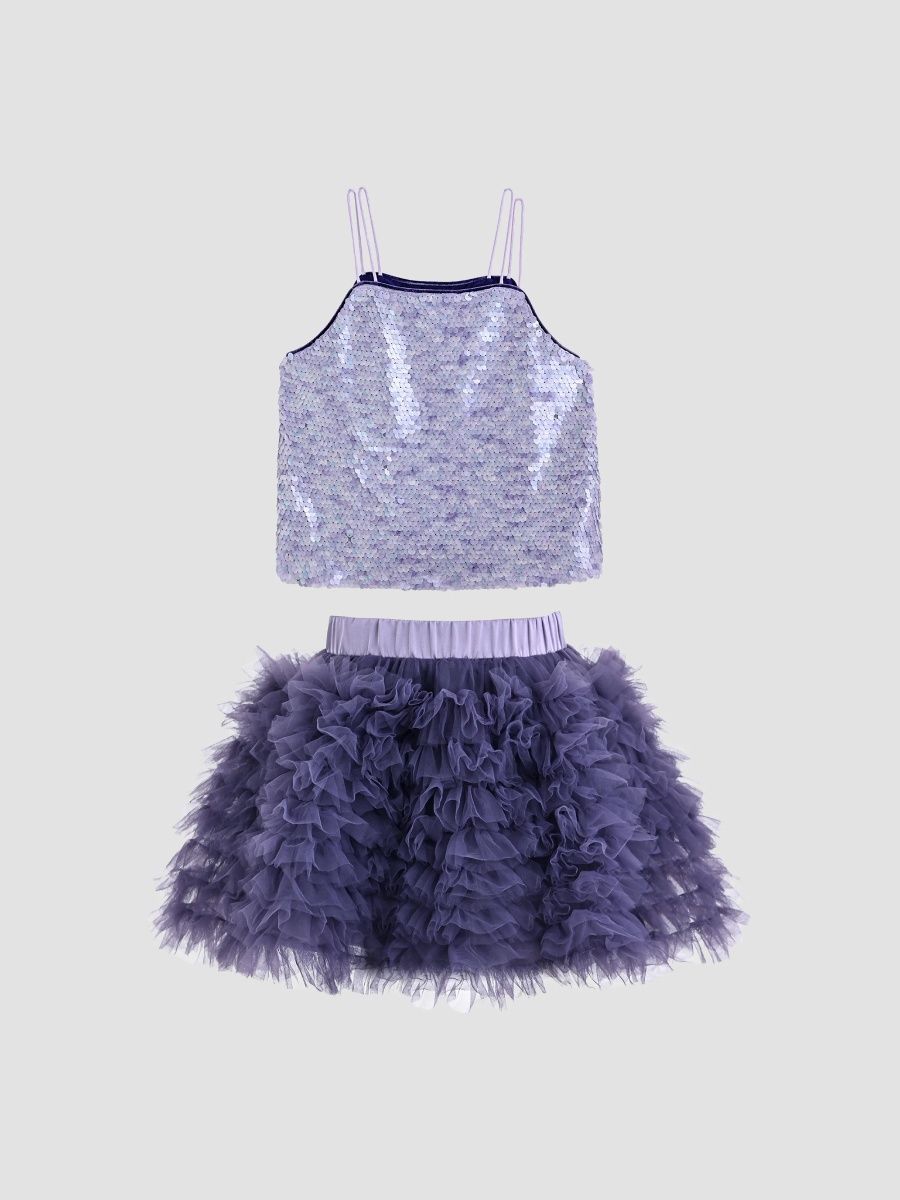 Mimi Tutu Girl's Little Girl's & Girl's Henrietta Skirt Set - Purple - Size 9
