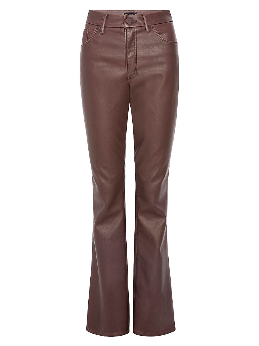 Women's GoodClassic Faux-Leather Boot-Cut Pants - Vamp - Size 8