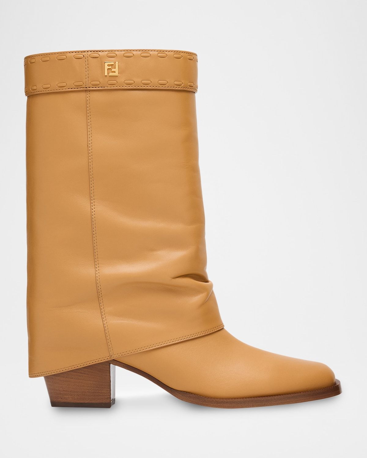 55mm Minerva Leather Trompe L & apos;oeil Pant Booties