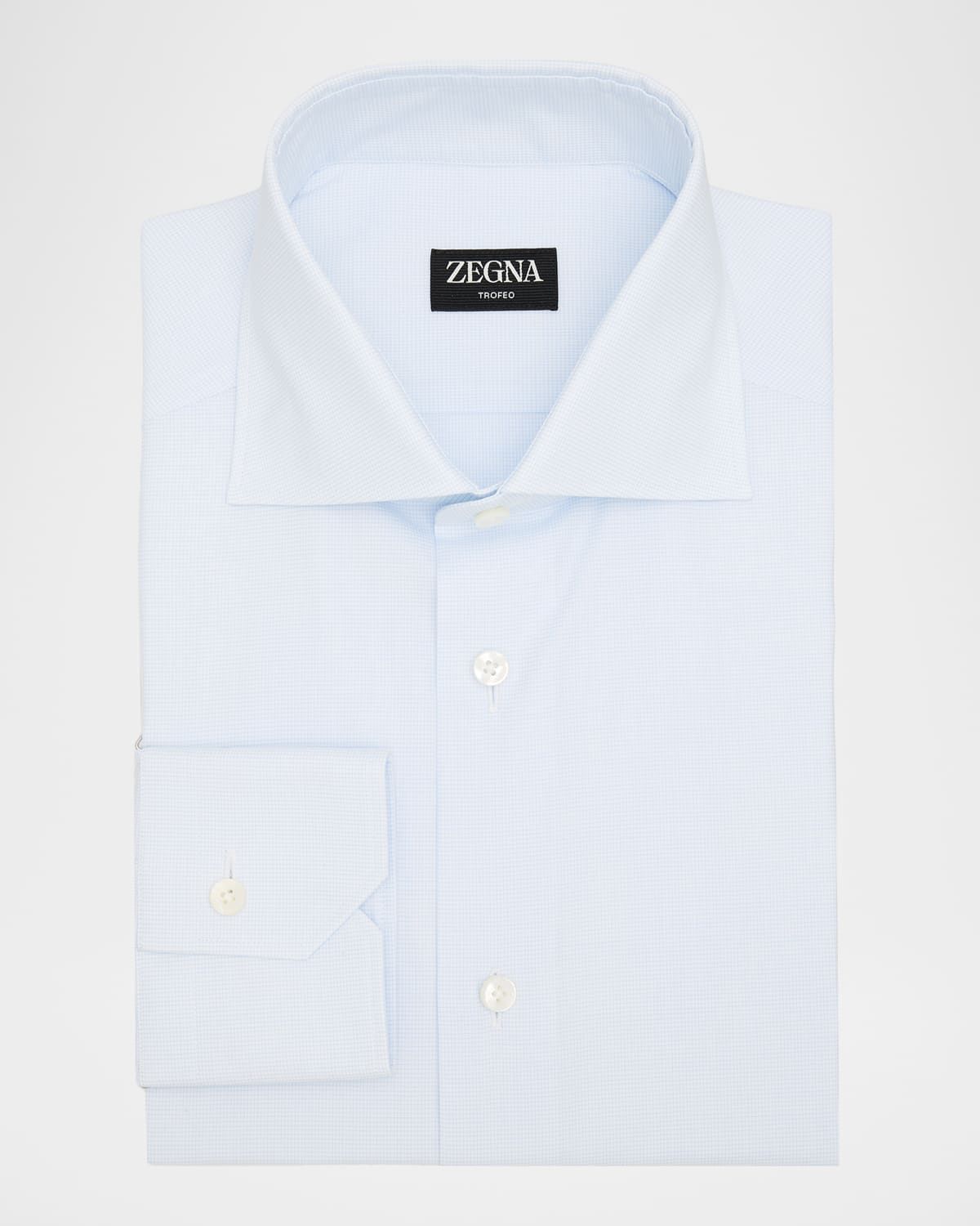 Men & apos;s Micro-Check Cotton Dress Shirt