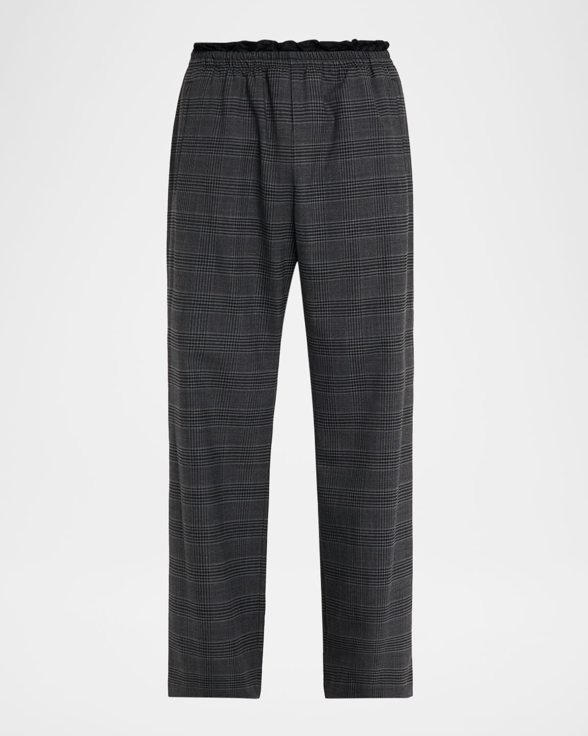 Men & apos;s P-Tilson Wool Prince of Wales Pull-On Pants