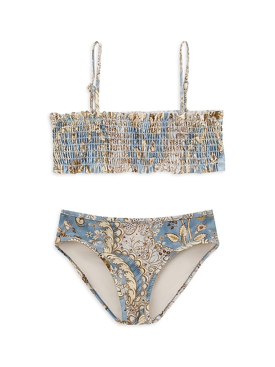 Baby's, Little Girl's & Girl's Daylight Shirred Bikini - Bandana Denim - Size 12