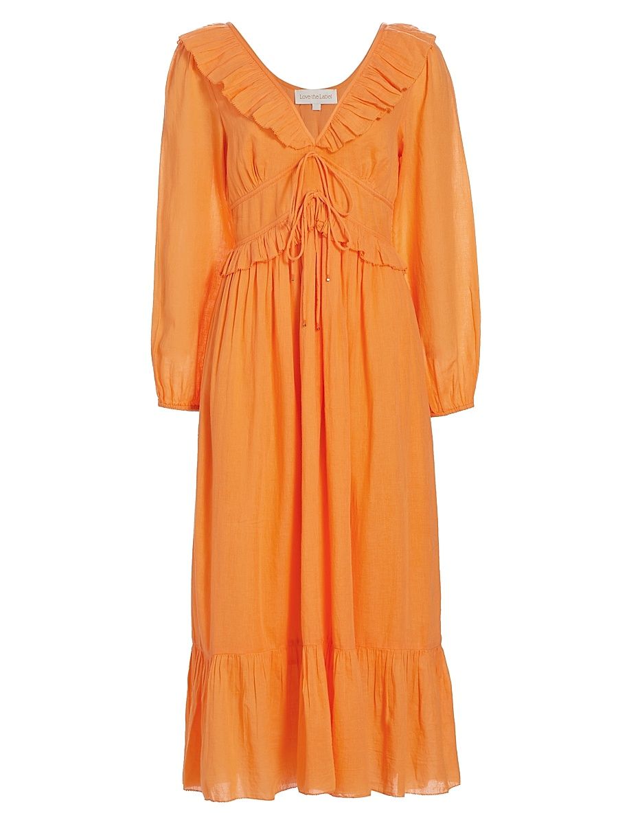 Women's Taylor Cotton Maxi Dress - Mango - Size Large