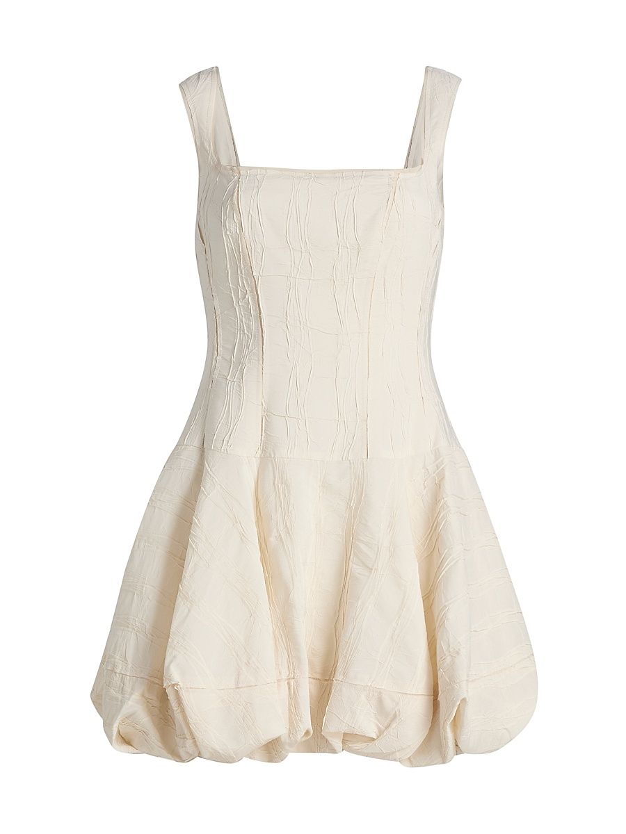 Women's Nattie Textured Bubble Minidress - White Multi - Size 00