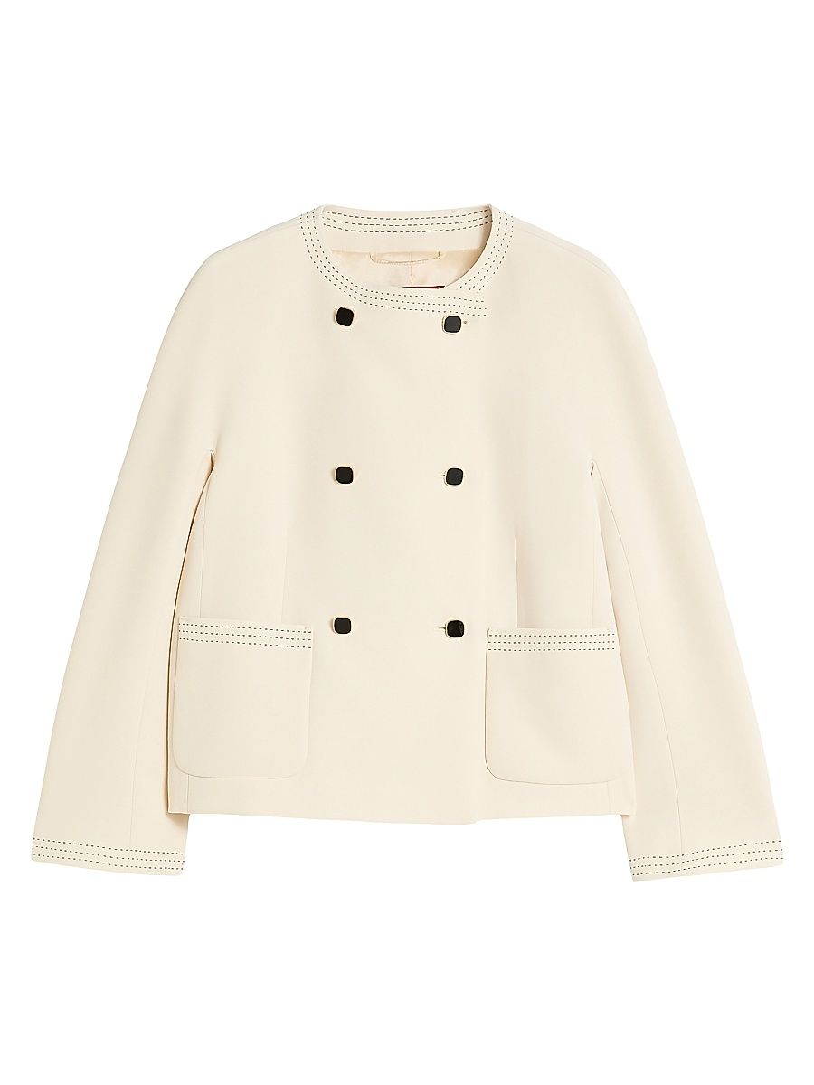 Women's Boxy Jacket in Cady - Beige - Size 16