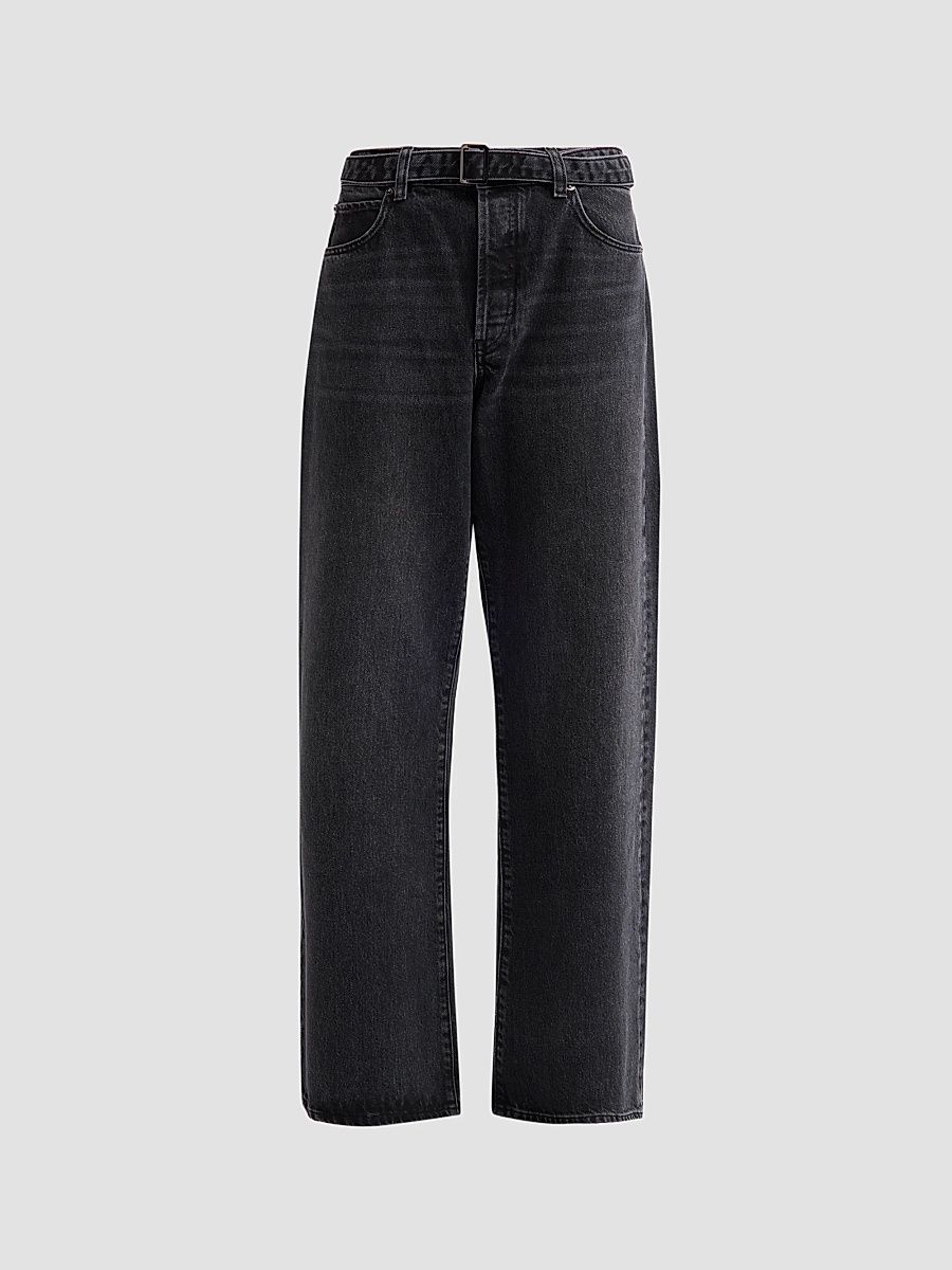 Women's Belted Straight-Leg Jeans - Venue - Size 32