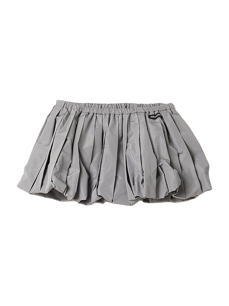 Women's Technical Fabric Mini-Skirt - Grey - Size 2