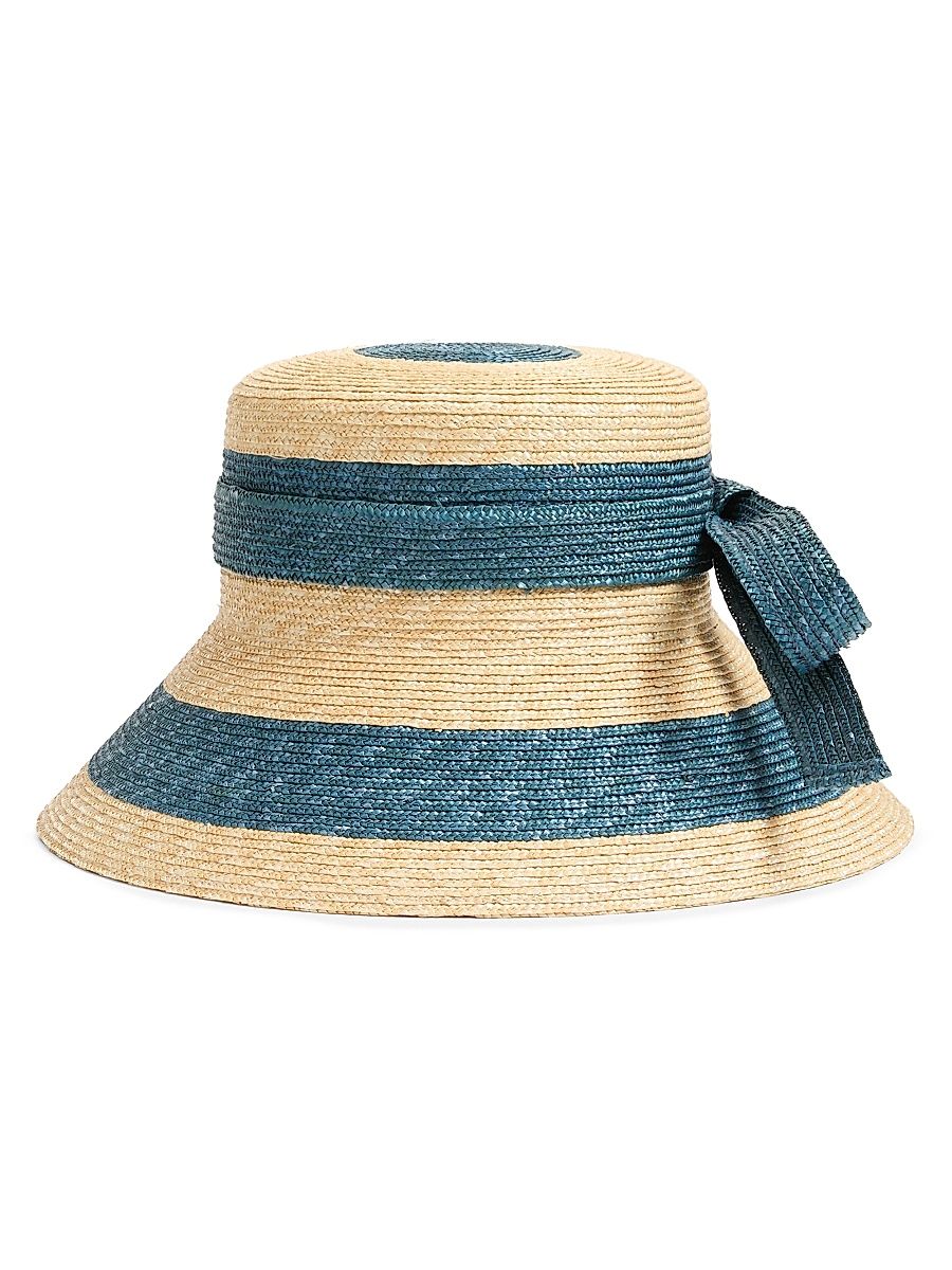 Men's VLogo Signature Straw Bucket Hat - Natural Blue - Size Large