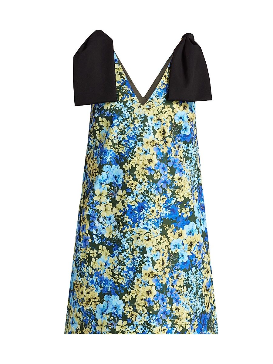 Women's Frances Floral Sleeveless Shift Minidress - Olive - Size 10