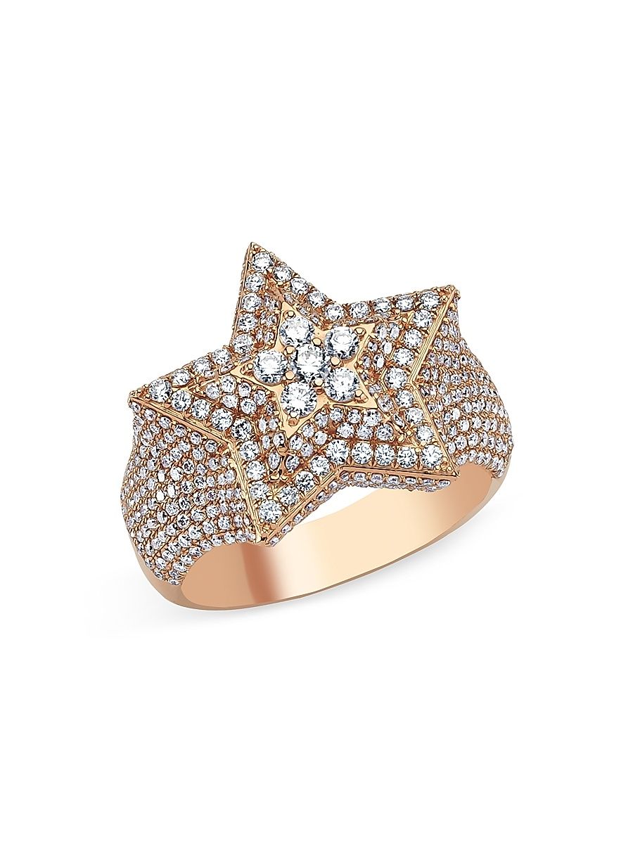 Women's Star Light Sirius 14K Yellow Gold & 2.43 TCW Diamond Ring - Rose Gold - Size 7