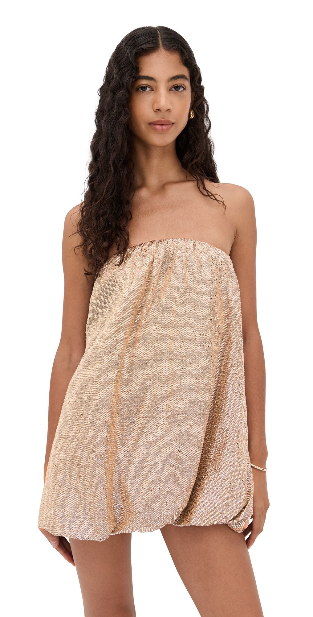 Show Me Your Mumu Beverly Bubble Dress Silver Confetti S