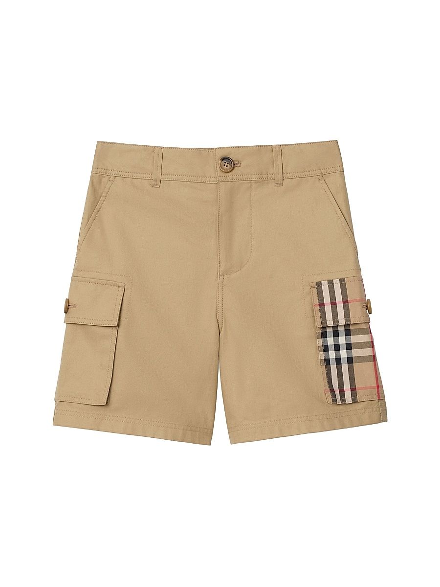 Baby Boy's, Little Boy's & Boy's Oscar Check Pocket Cargo Shorts - Sand - Size 6 Months