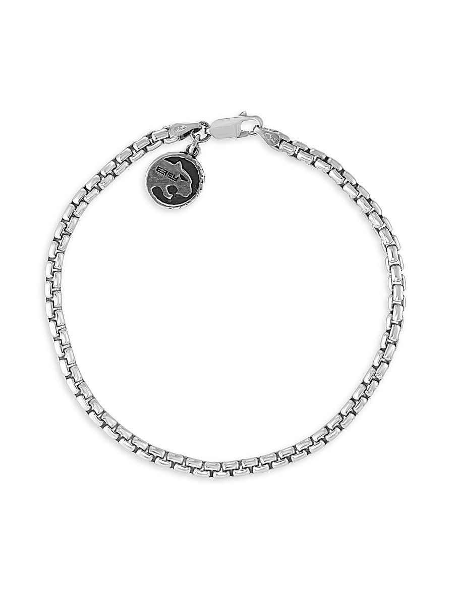 Men's Sterling Silver Box Chain Bracelet - Sterling Silver
