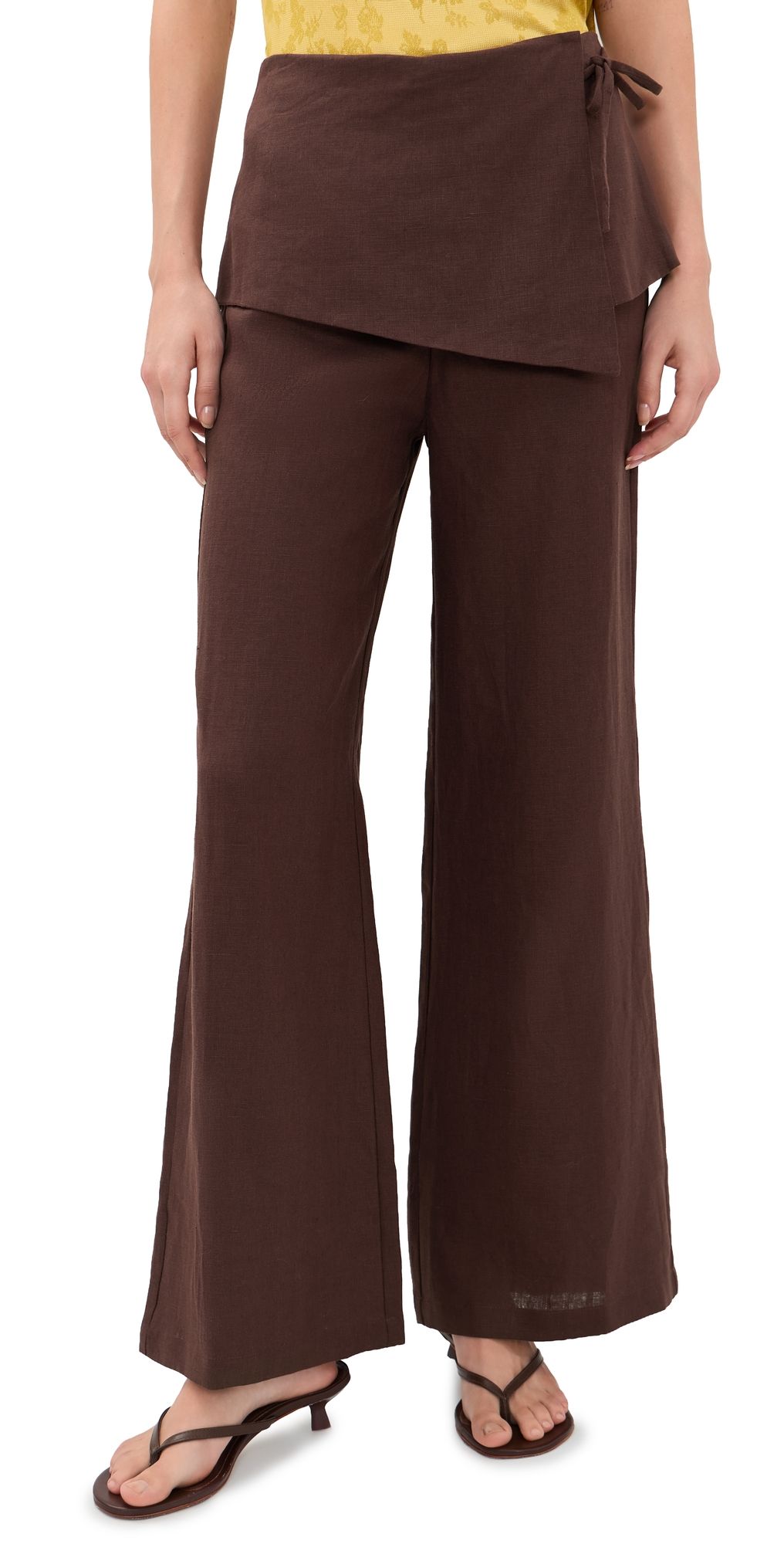 FAITHFULL Paulina Linen Pants Port XL