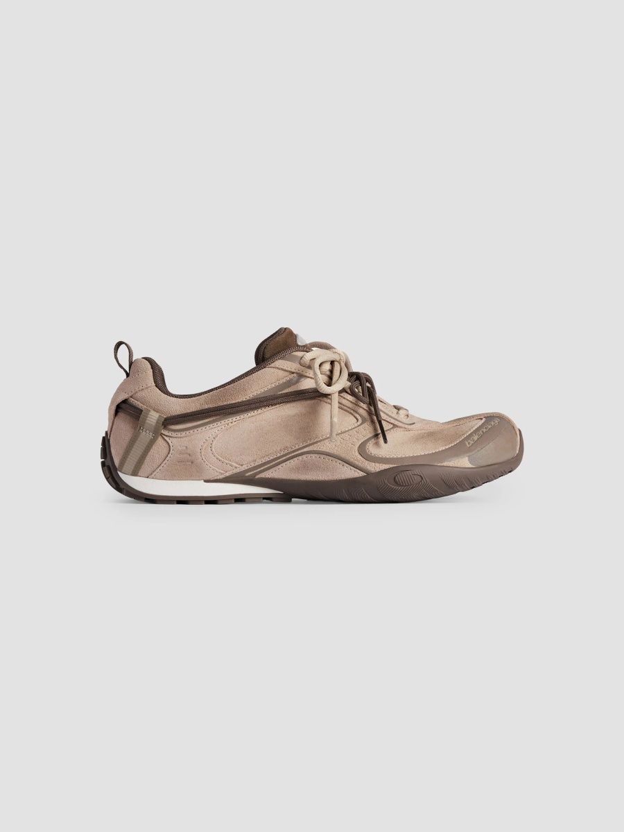 Balenciaga Men's Radar Velvety Sneakers - Beige Brown - Size 12