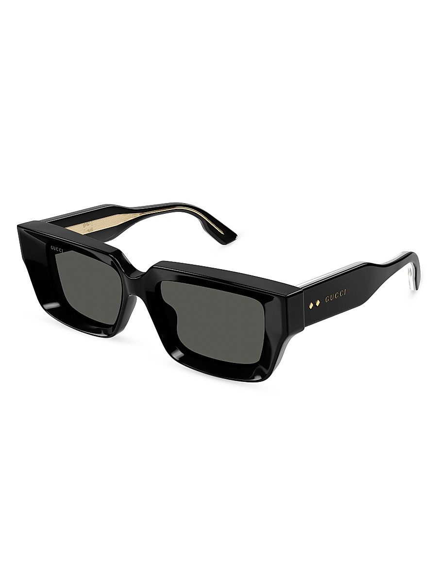 Women's Thickness 54MM Rectangular Sunglasses - Black Grey