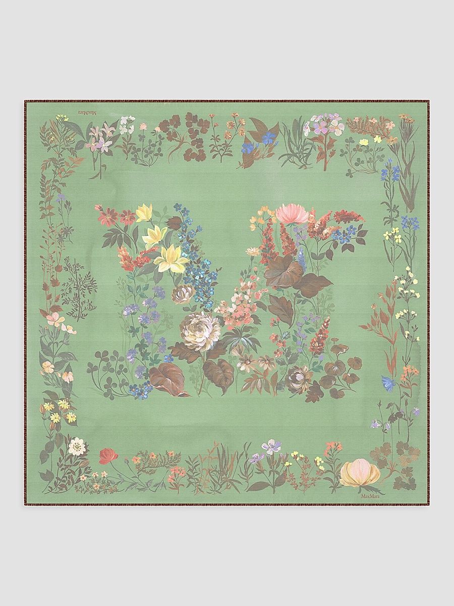 Women's Wool and Silk Shawl - Green