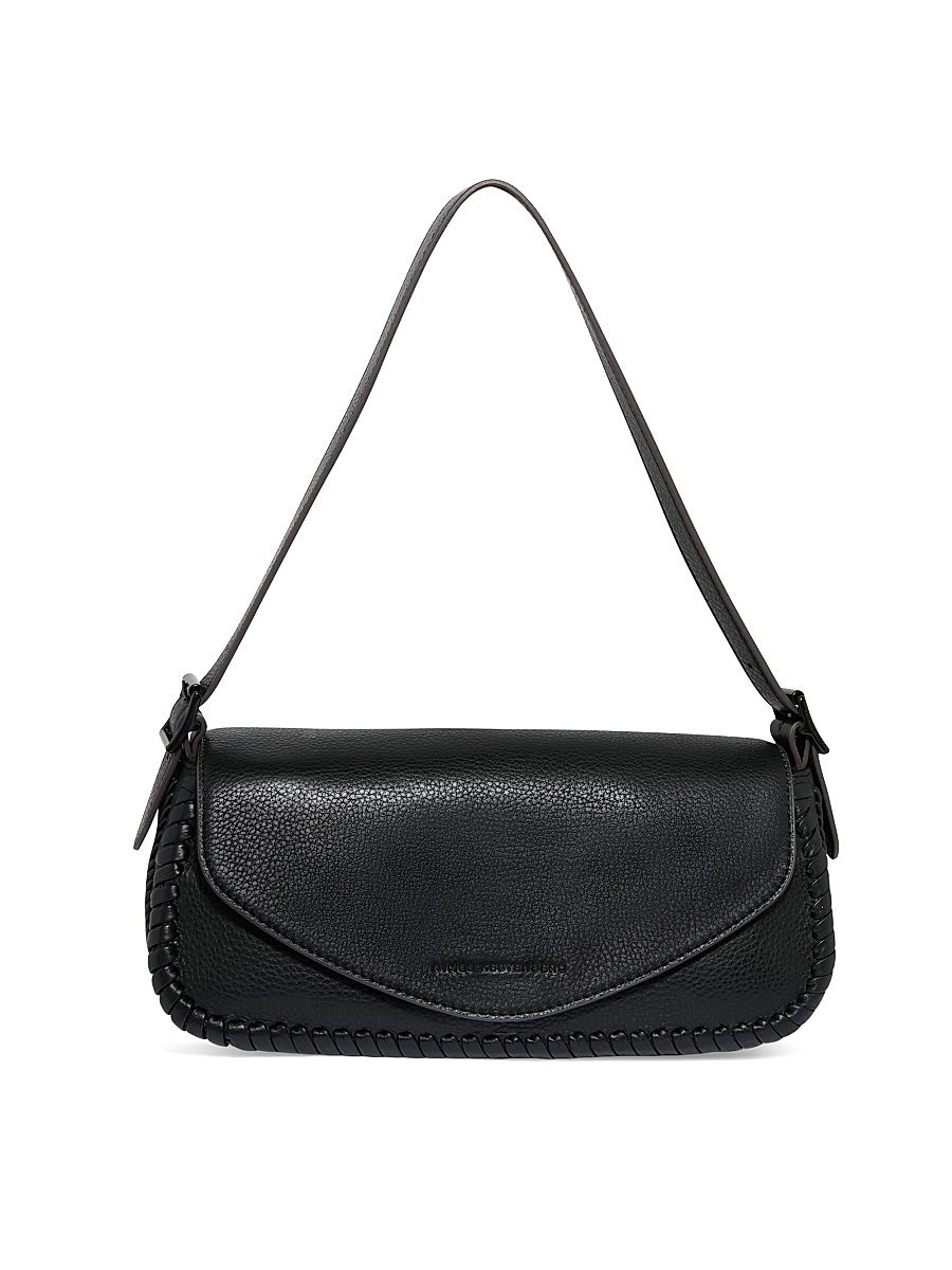 Women's All For Love Leather Baguette Bag - Black