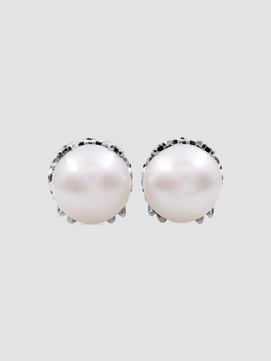 Stephen Dweck Women's Sterling Silver & Pearl Stud Earrings - Silver