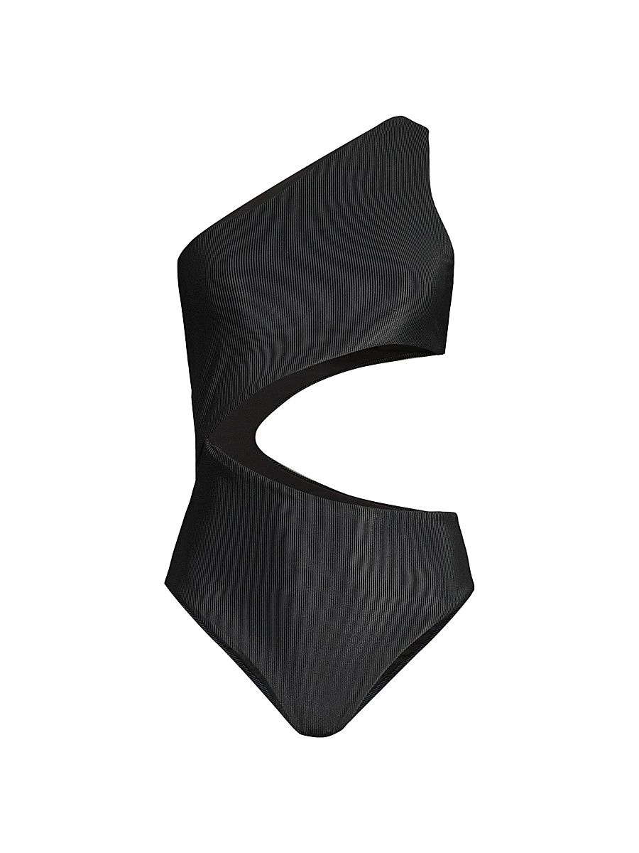 Women's Celine Cutout Swimsuit - Black - Size XL