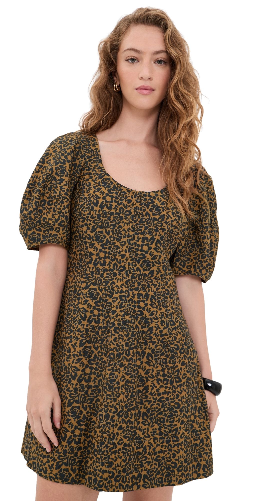 Apiece Apart Anni Scoop Mini Dress Leo Floral Midnight 8